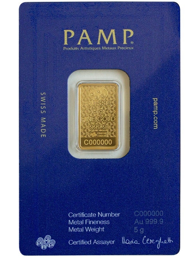 PAMP 5 grams Gold 24K Bar Arabian Horse - Image 2