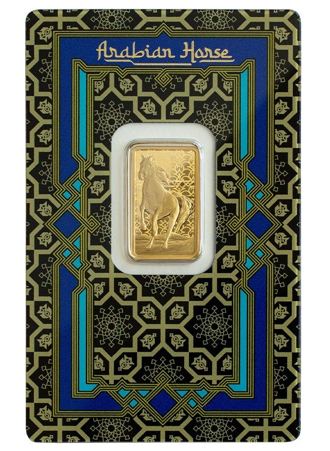 PAMP 5 grams Gold 24K Bar Arabian Horse - Image 1