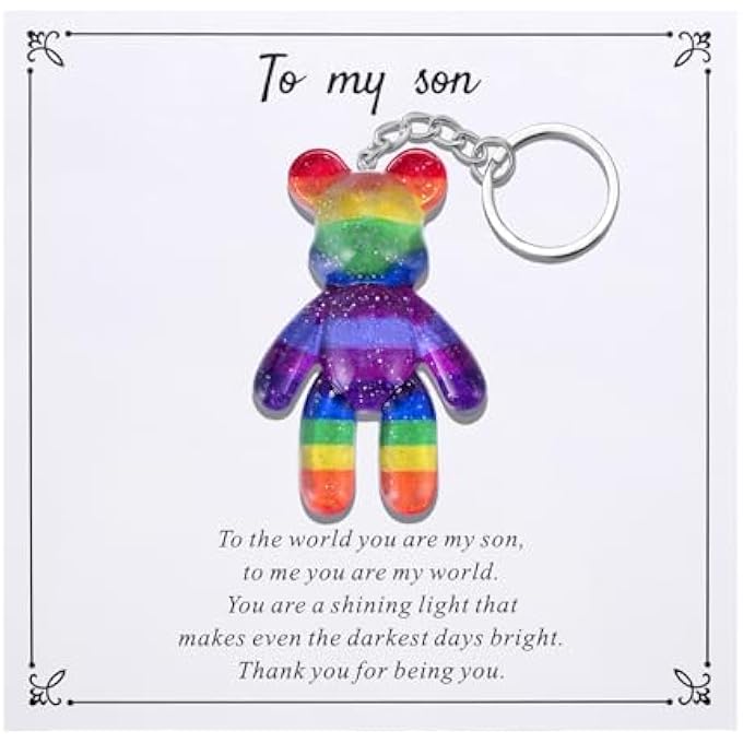 Aesnefe Pocket Worry Bear, Comforting Present for Son, Mental Health Positivity Gift, Stress Relief Gift for Teen Men, Anxiety Relief, Medium, Plush Fabric - Image 1