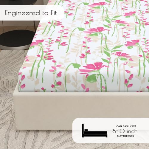Plumora Pure Cotton Single Bed Sheet - 60 x 90 Inches, 240 TC Bedsheet for Single Bed Cotton with 1 Pillow Cover, Soft and Breathable for Comfortable Sleep(Rosy Flora) - Image 3