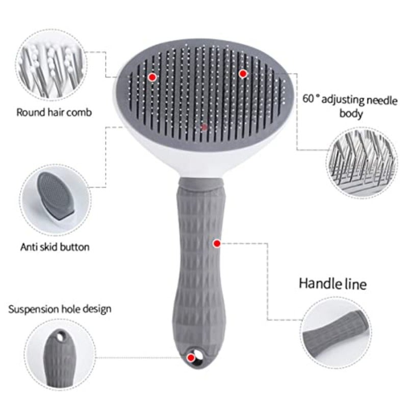 Pet Cat Brush for Shedding and Grooming Dog Hair Removal Brush Pet Groomer Shedding Grooming Tools Combs Rakes Cats Brush for Short or Long Haired Removes Loose Hair Tangles - Image 5