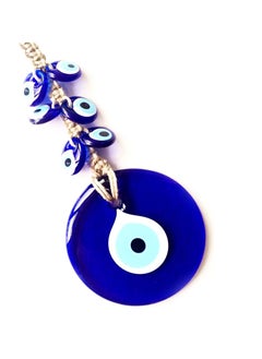 REBUY REBUY Evil Eye Wall Hanging Nazar Boncuk Wall Décor large Evil Eye Macramé Wall Hanging, Size 23 x 8 Centimeters Approximately 
