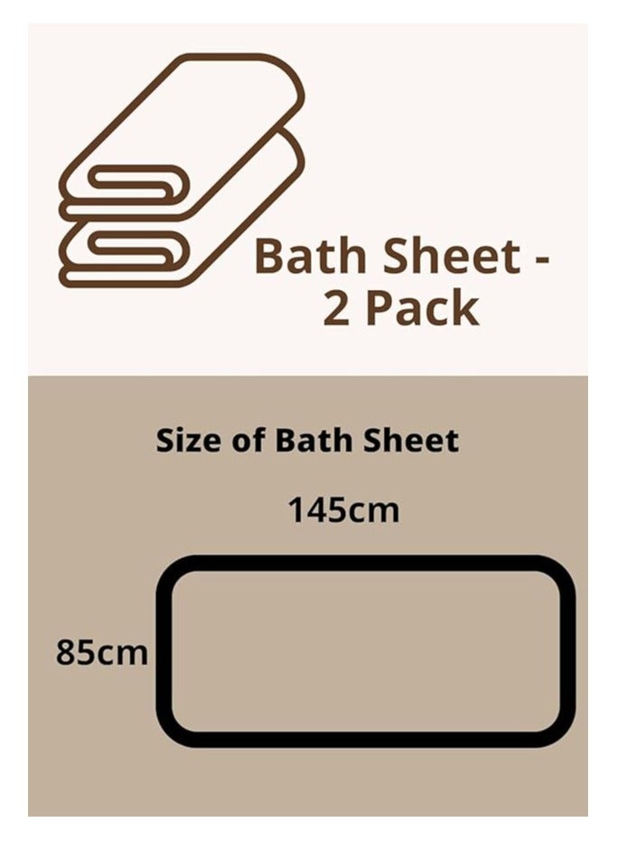DXB GADGETS Pack of 2 Premium Towels 85 x 145 cm, 500 GSM 100% Cotton Ultra-Absorbent  - Image 3