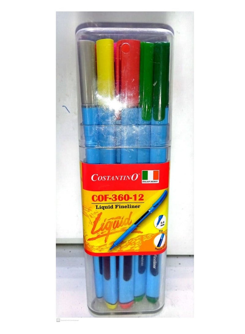 COSTANTINO 12-piece Liquid Fineliner Pen - Image 1