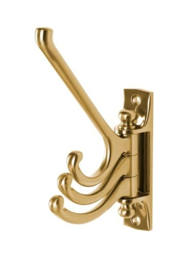 NIBEMINENT 3-Armed Swivel Towel Hook Gold 21x13.5cm  - Image 1