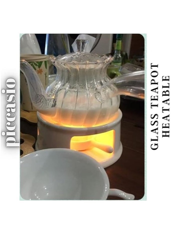 Piccasio PICCASIO Glass Teapot with Stainless Steel Infuser & Lid,Tea Kettle Stovetop Safe, Blooming Tea Clear Kettle ,Tea Maker, For Hot Tea, Iced Tea, Cold Brew Tea, Coffee Pot Ideal for Home Office & Hotel  - Image 5