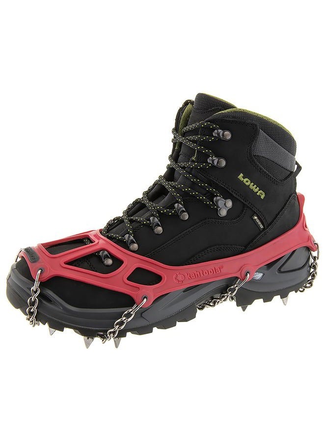 Kahtoola MICROspikes Footwear Traction for Winter Trail Hiking & Ice Mountaineering - Red - Small - Image 1