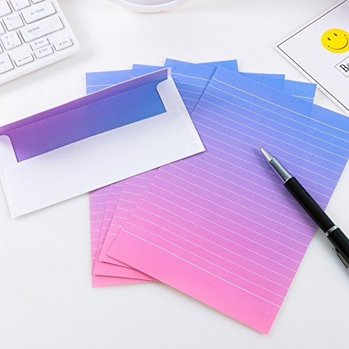 IMagicoo 48 Cute Colorful Writing Stationery Paper Letter Set with 24 Envelope & Label Seal Sticker - Image 5