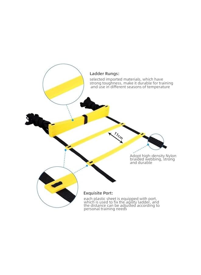 PROMASS Agility Ladder - 20 Rung 10M Speed Ladder Training Ladder, Agility Ladder Speed Training Equipment With Carrying Bag For Sports Soccer, Speed, Football, Exercise Fitness  - Image 2