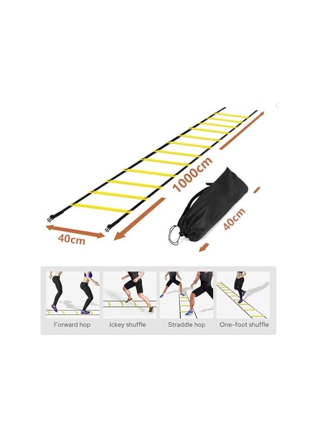 PROMASS Agility Ladder - 20 Rung 10M Speed Ladder Training Ladder, Agility Ladder Speed Training Equipment With Carrying Bag For Sports Soccer, Speed, Football, Exercise Fitness  - Image 4
