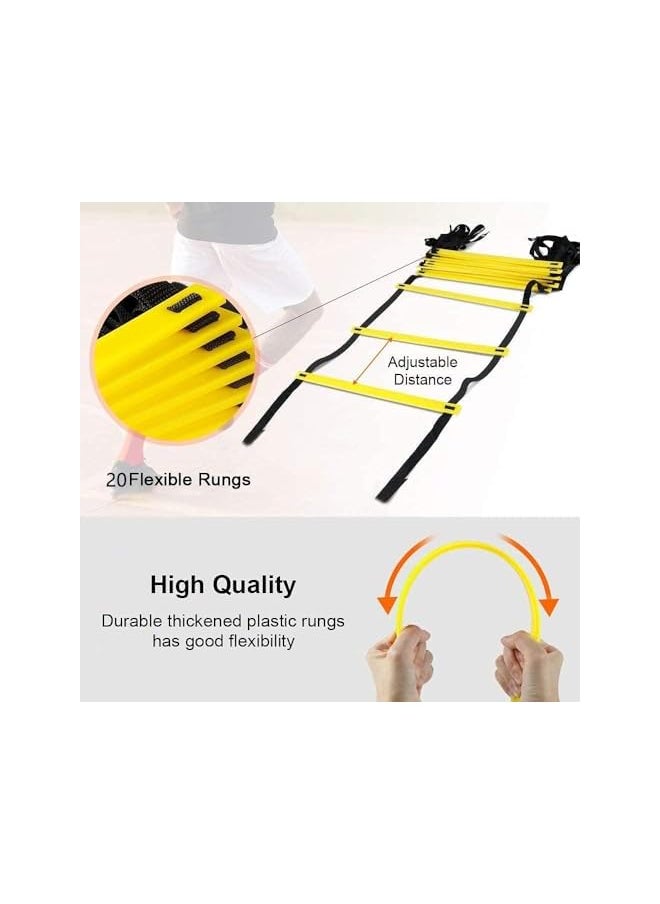 PROMASS Agility Ladder - 20 Rung 10M Speed Ladder Training Ladder, Agility Ladder Speed Training Equipment With Carrying Bag For Sports Soccer, Speed, Football, Exercise Fitness  - Image 3