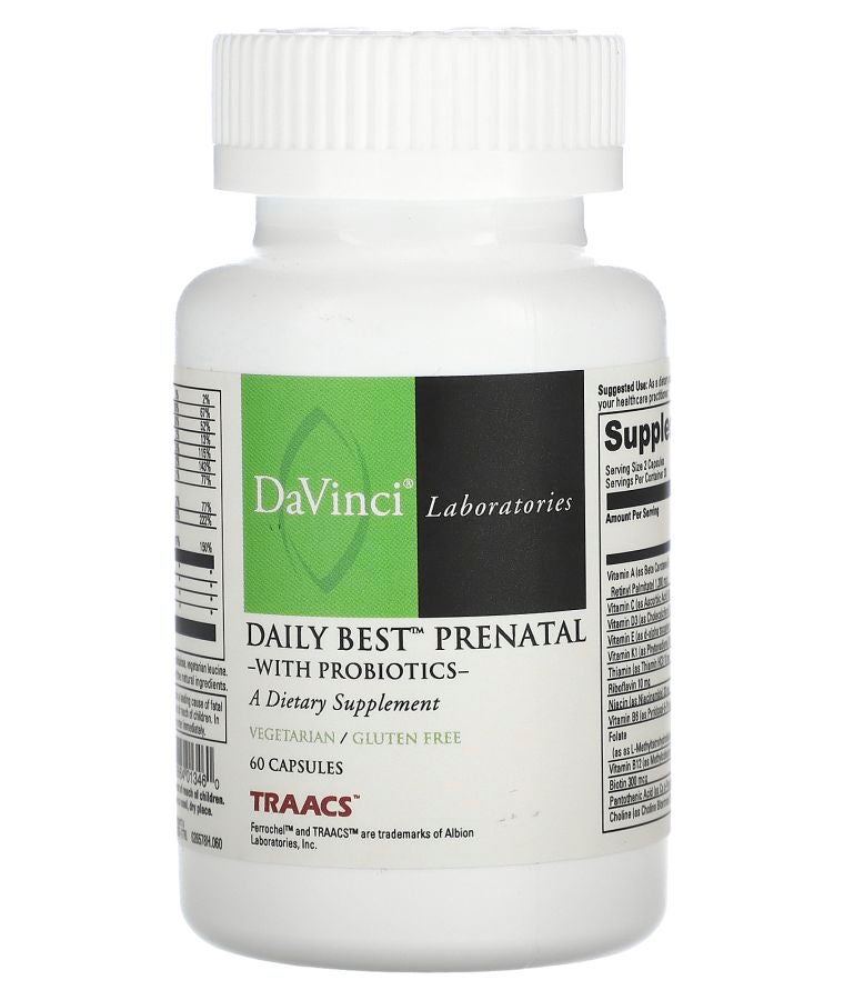 DaVinci Laboratories Daily Best Prenatal with Probiotics  60 Capsules