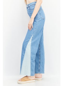 Don't Call Me Jennyfer Women Regular Fit Wide Leg Washed Denim Jeans, Blue  - Image 2