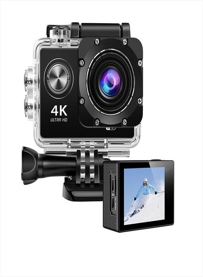فنكس كاميرا الحركة FNX بدقة 4K مع مجموعة ملحقات | واي فاي | 16 ميجابكسل | عدسة بزاوية واسعة 170 درجة | مقاومة للماء حتى عمق 30 مترًا | كاميرا مثالية لتصوير الفيديوهات على يوتيوب، وتصوير الفيديوهات أثناء ركوب الدراجات، وتصوير رحلاتك - Image 1