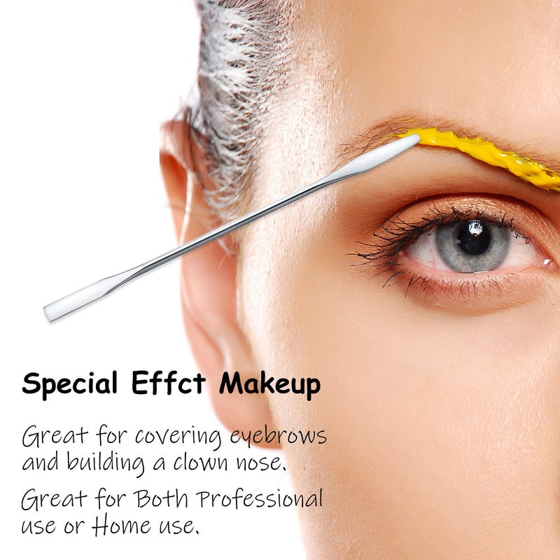 Shappy 10 Pieces Makeup Spatula Scoop Stainless Steel Depotting Spatula Double-Headed Makeup Spatula Tool for Mixing Cosmetics - Image 5