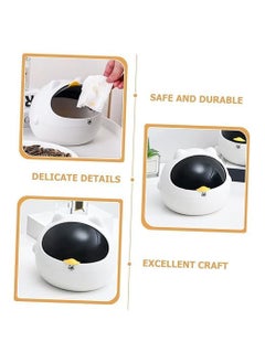EVVIX EVVIX Space Cat Trash Can Car Waste Paper Can 16mm Beads Garbage Container Bin Decorative Trash Can Rubbish Bin Cup Holder Trash Can for Car Bedroom Desk Trash Can Bucket Small Office  - Image 3