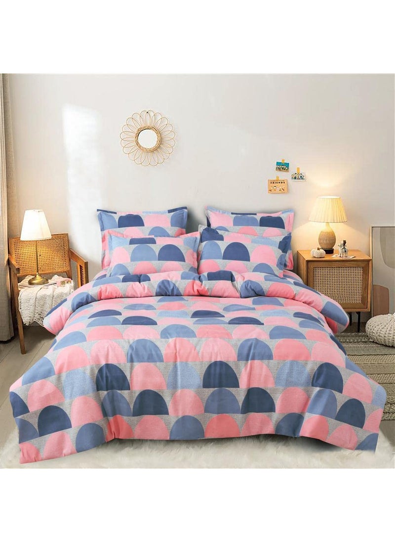 Ab Home Decor Ab Home Decor 160TC Glace Cotton DuvetRazaiQuilt Cover for Double Bed Size with Zipper Dohars 90x100 inch Pink  - Image 1