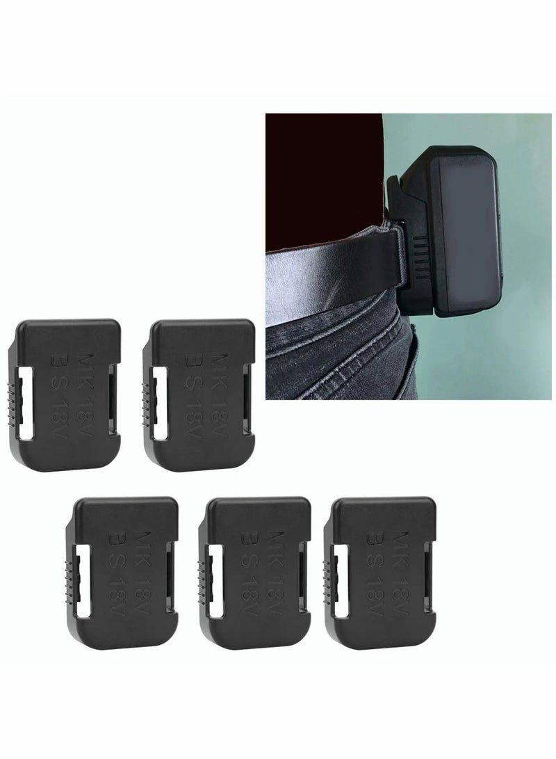 Y&D Lithium Ion Batteries Storage Bracket Mount, Battery Clip and Electric Tool Base Holder for Fixing(Black) 5pcs - Image 4