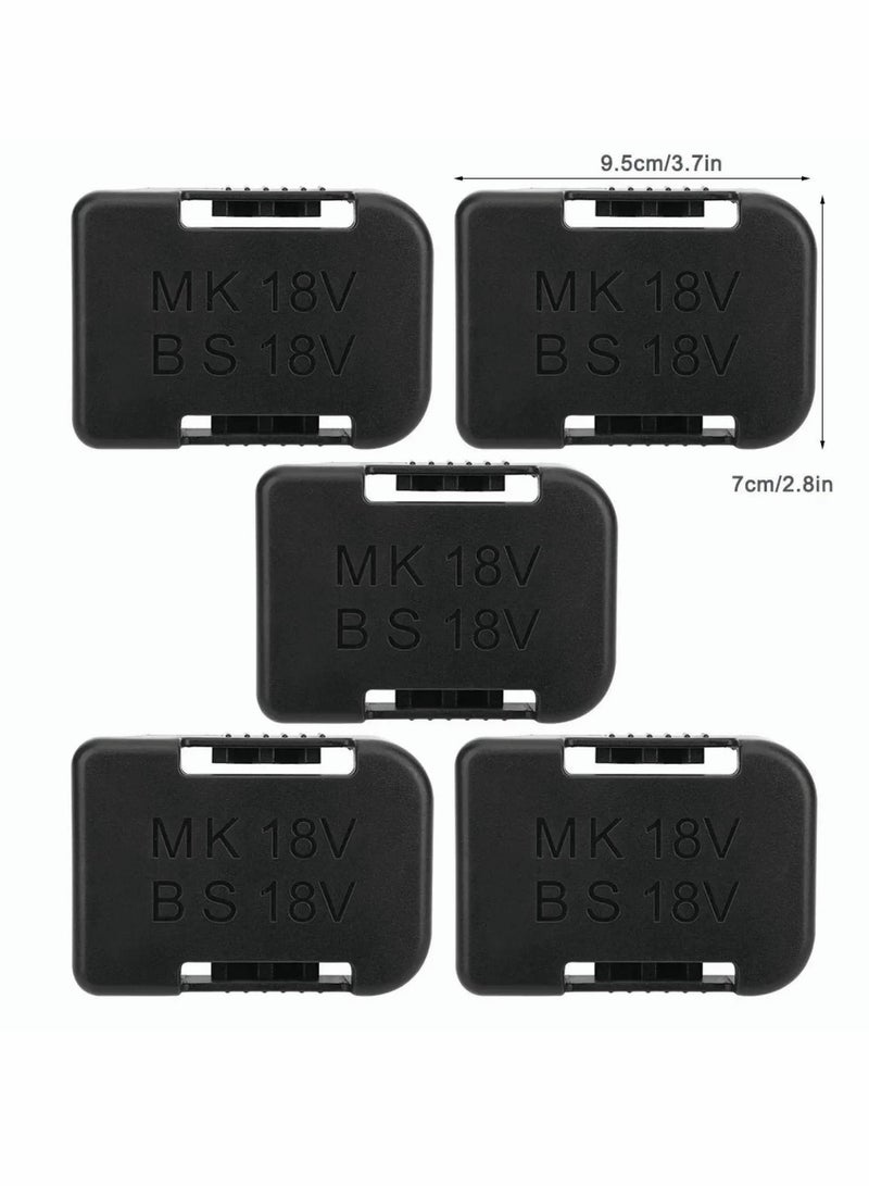 Y&D Lithium Ion Batteries Storage Bracket Mount, Battery Clip and Electric Tool Base Holder for Fixing(Black) 5pcs - Image 2