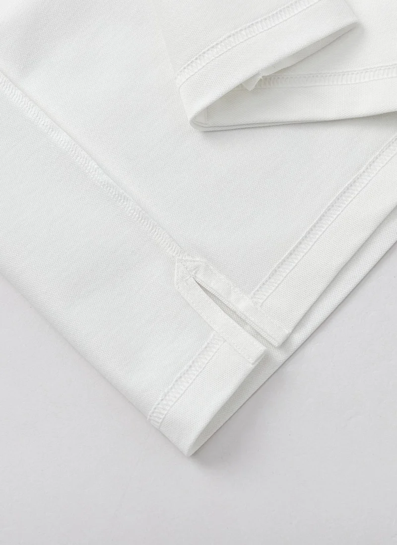 Balabala White Kids Unisex Lapel short-sleeved T-shirt  | Best Price UAE