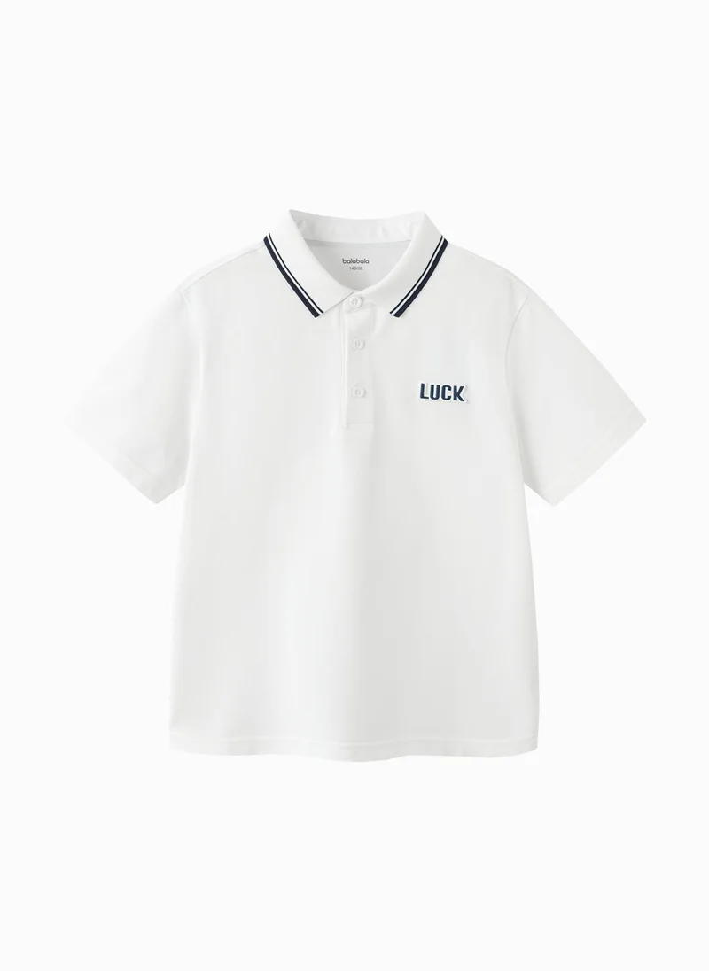 Kids Unisex Lapel short-sleeved T-shirt