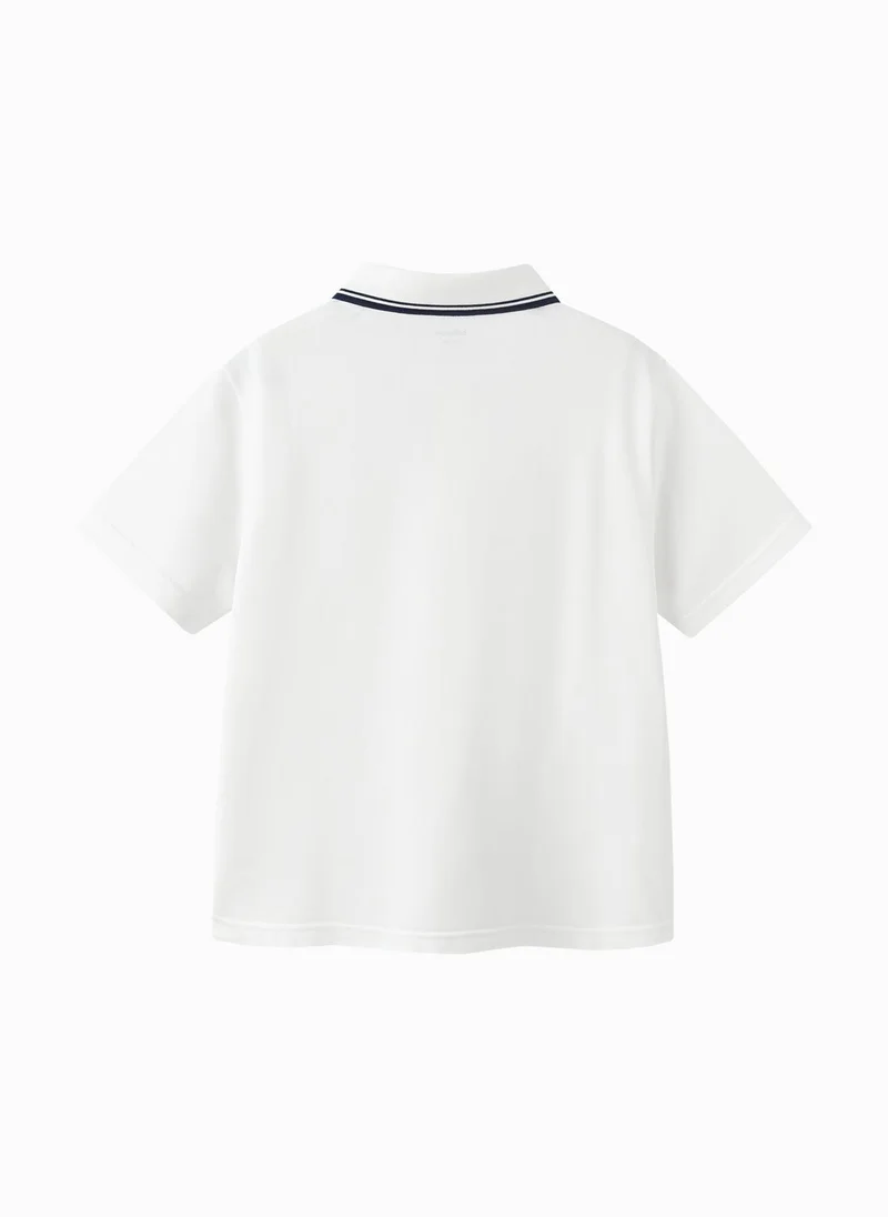 Balabala White Kids Unisex Lapel short-sleeved T-shirt  | Best Price UAE
