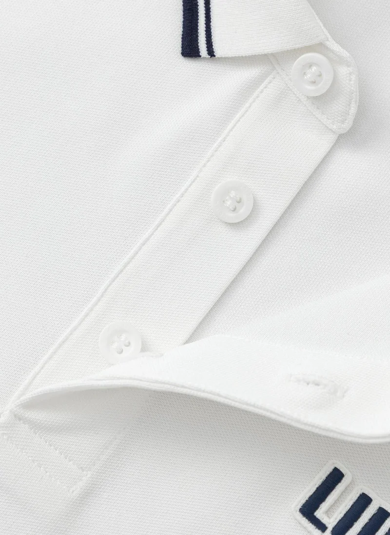 Balabala White Kids Unisex Lapel short-sleeved T-shirt  | Best Price UAE