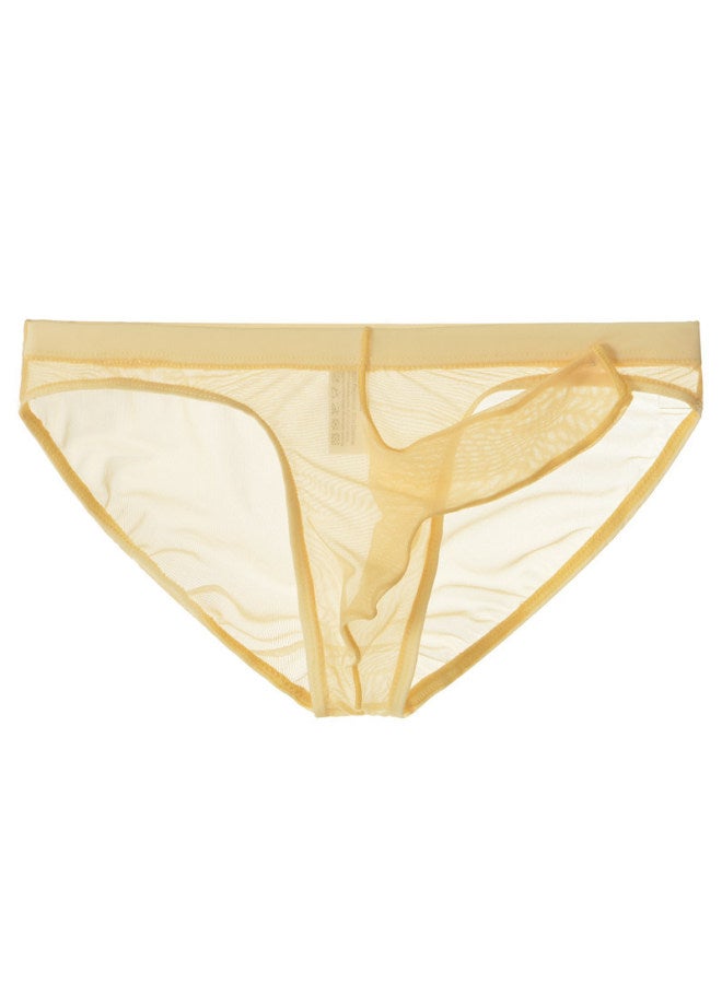Junyou Men's Gauze Transparent Elephant Nose Underwear Ultra-thin Bullet Separate Jj Set Open Briefs For Men