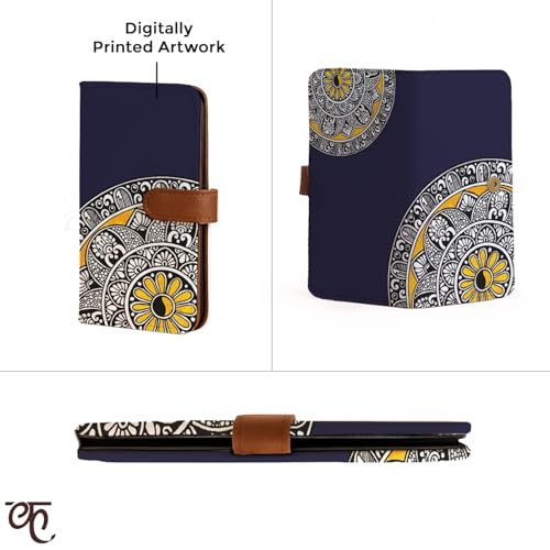 Kalankit Wallet for Woman | Vegan Leather Passport Wallet for Women | Bi-Fold Long Purse for Women Wallet, Birthday Gifts for Women, Passport Holder | The Marigold Dream - Image 5