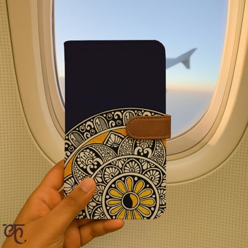Kalankit Wallet for Woman | Vegan Leather Passport Wallet for Women | Bi-Fold Long Purse for Women Wallet, Birthday Gifts for Women, Passport Holder | The Marigold Dream - Image 2