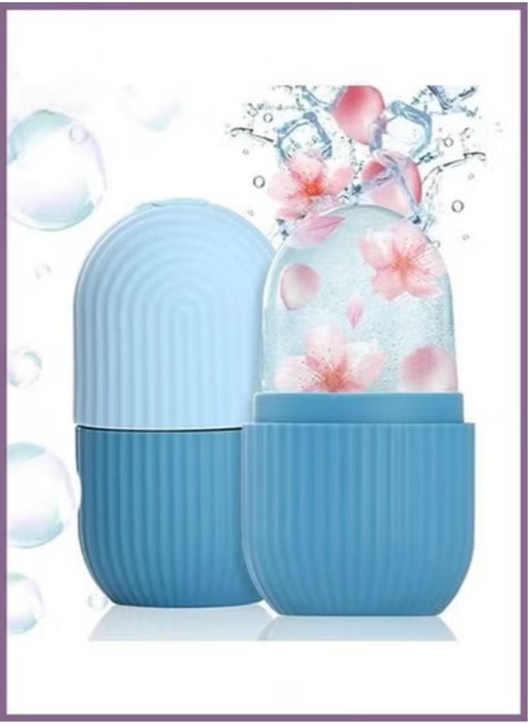 Captaintech Massage and apply ice roller to the face to remove puffiness, puffiness care tool (blue)  - Image 1
