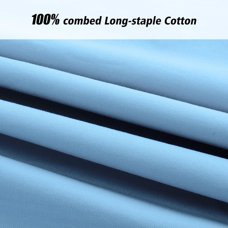 LIREX 2 Pack Plagow Cases 100 ٪ Cotton Cotton Breatablecsions 20 "× 30" "Queen Size Sky Blue - Image 5