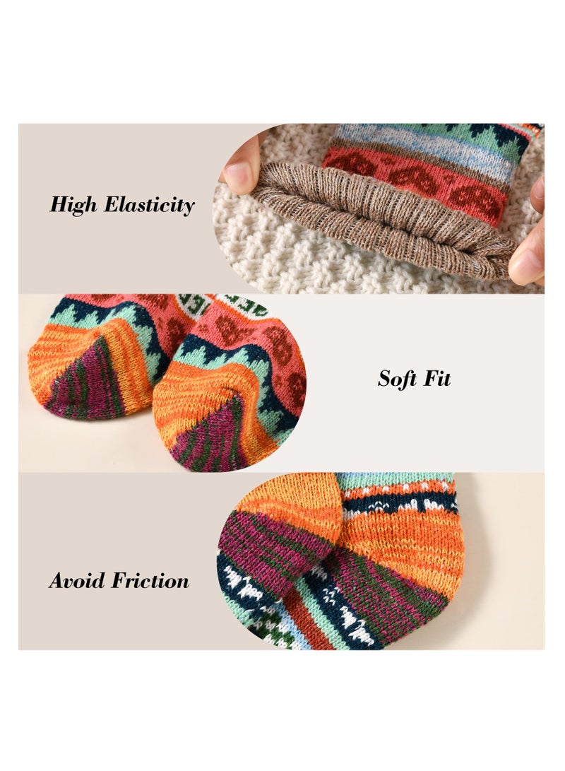 KASTWAVE 5 Pairs Wool Socks for Women Mens Socks Winter Socks for Women Cold Weather Thick Cozy Knit Warm Socks - Image 4