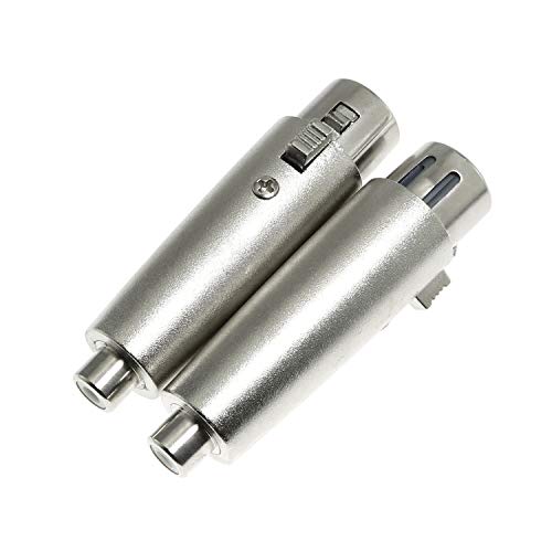 Maxmoral XLR to RCA Adapter Converter, 2PCS Metal Construction Connector for Microphone Audio Electronics - Image 1