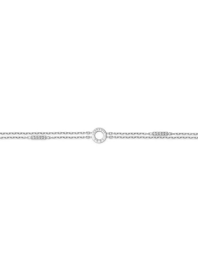 CERRUTI 1881 Erika Erika Silver Plated Stainless Steel Double Chain Bracelet for Women 170mm for Women | Best Price UAE