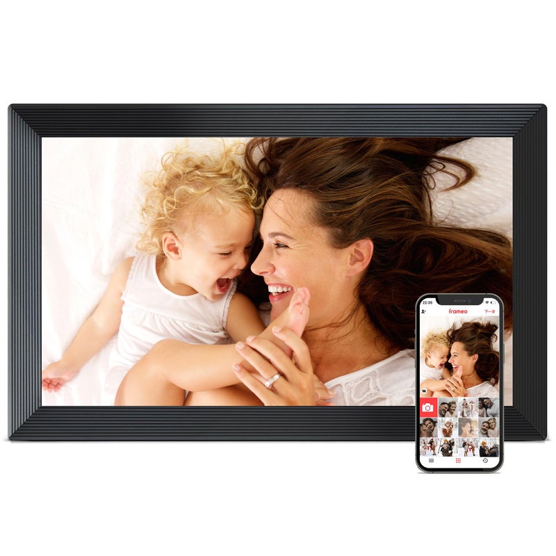 FLYRUIT Digital Picture Frame, Frameo 15.6 inch Large Digital Photo Frame WiFi, 1920 * 1080 IPS FHD Touchscreen, 32GB Storage, Instant Share Photo Video, Gift for Mom - Image 1