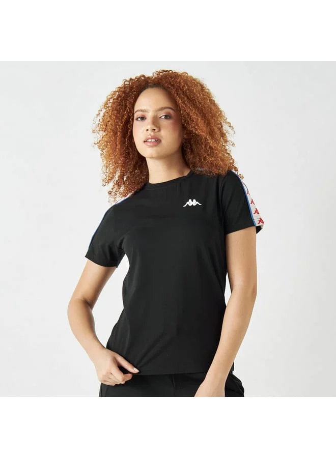 Kappa Kappa Logo Print Crew Neck T-shirt with Short Sleeves