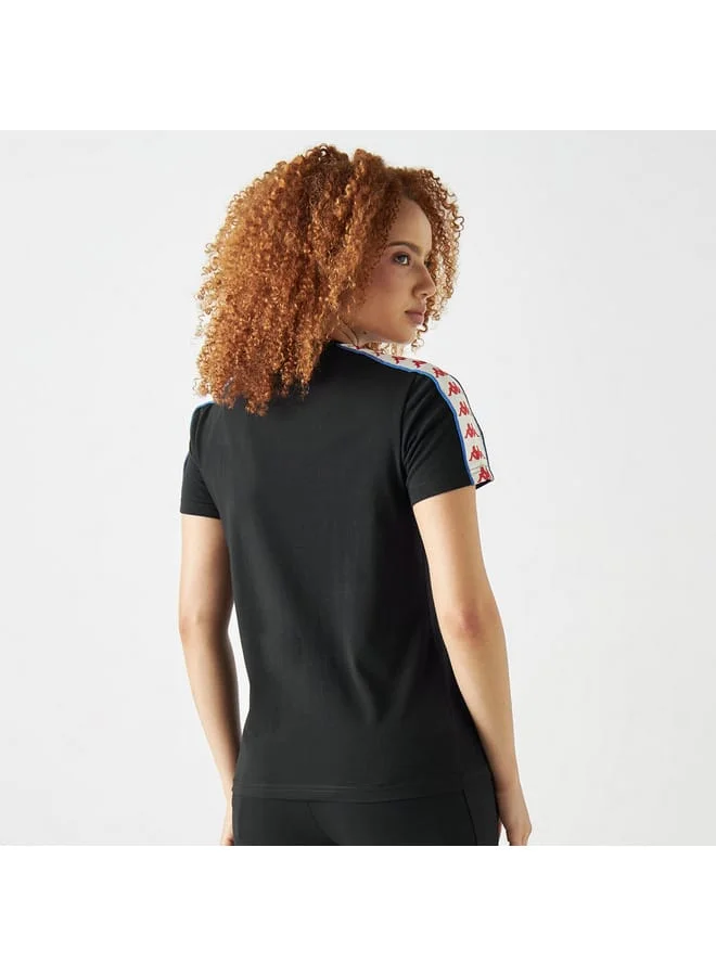 Kappa Kappa Logo Print Crew Neck T-shirt with Short Sleeves