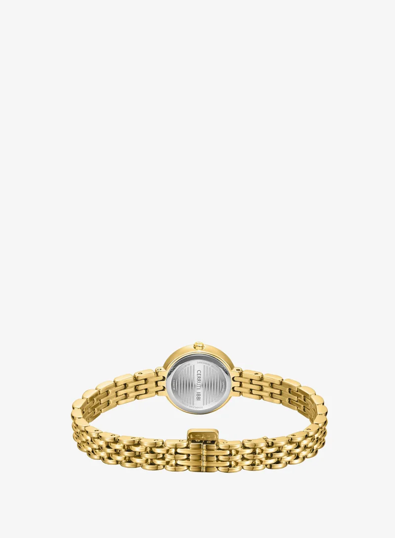 CERRUTI 1881 Gold Women's Matera Analog Women's Watch - Green Mother of Pearl Dial, Crystal Embedded Topring for Women | Best Price UAE