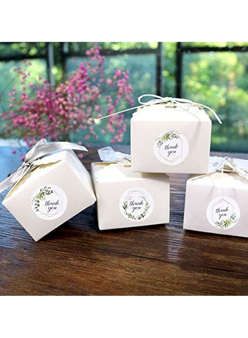 Wownect (Pack of 3) Thank You Round & Leaf Pattern Stickers |1500 PCS 1 Inch Labels for Packaging, Envelope Seals,Bouquets & Small Business Packing Decoration (Pack of 3) - Image 3