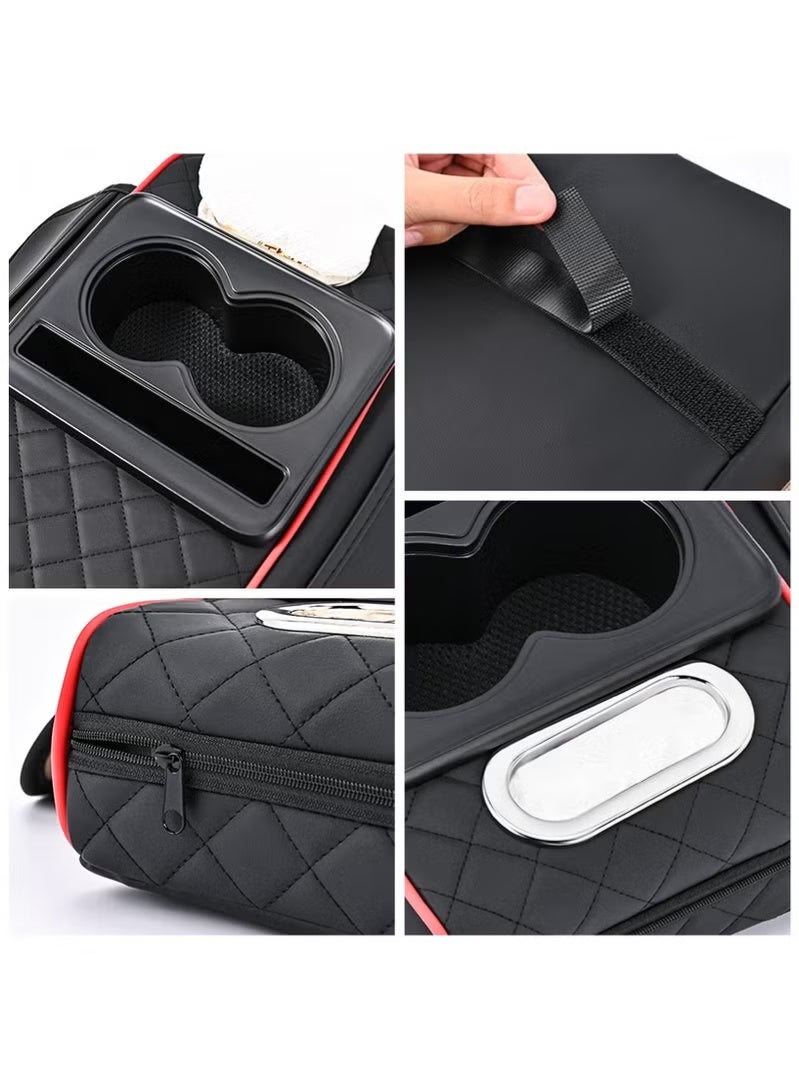 Soofam Multipurpose Car Center Console heighten Cover, Leather Car Armrest Booster Pads, Leather Car Armrest Cover Protector, Armrest Box, Suitable for Most Vehicles, SUVs, Trucks, Cars (Beige) - Image 3