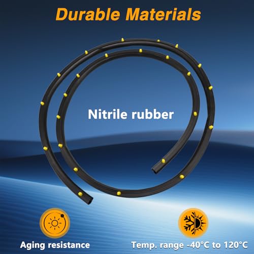 KPALAG Hood Seal Strip Compatible with 2011-2021 Jeep Grand Cherokee 2011-2025 Dodge Durango, Front Seal with Rivets Replace# 68070493AA - Image 2