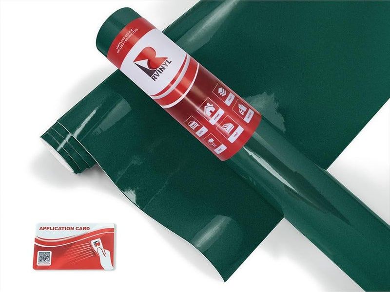Rvinyl Avery Dennison SW900 796-S Gloss Dark Green Pearl Supreme Wrapping Film Vinyl Vehicle Car Wrap Sheet Roll - (72" x 60" w/Application Card) - Image 1