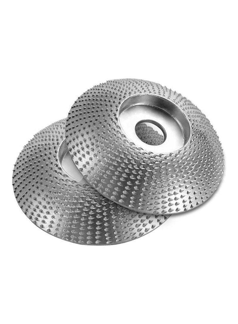 NIBEMINENT 2-Piece Abrasive Grinding Rotary Disc Set Silver 15cm  - Image 3