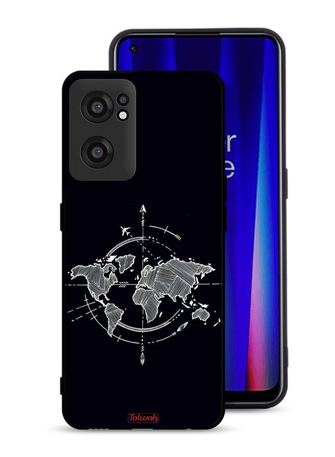 Tolwak OnePlus Nord CE 2 5G Protective Case Cover Compass Art - Image 1