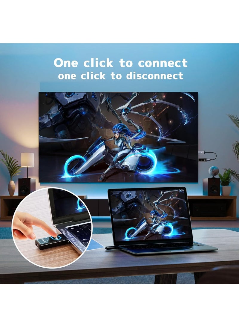 زيستيك جهاز إرسال واستقبال HDMI لاسلكي، 100 قدم/30 متر HDMI لاسلكي لدقة 4K وإخراج 1080P، قابلة للتوصيل والتشغيل، موسع HDMI لاسلكي محمول بتردد 2.4G/5G لنقل الفيديو والصوت إلى الشاشة من اللابتوب/الكمبيوتر/صندوق التلفاز - Image 5