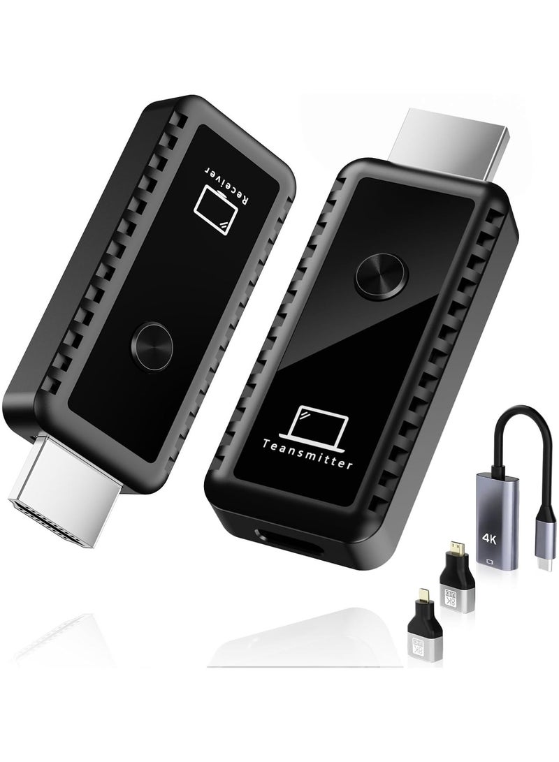 زيستيك جهاز إرسال واستقبال HDMI لاسلكي، 100 قدم/30 متر HDMI لاسلكي لدقة 4K وإخراج 1080P، قابلة للتوصيل والتشغيل، موسع HDMI لاسلكي محمول بتردد 2.4G/5G لنقل الفيديو والصوت إلى الشاشة من اللابتوب/الكمبيوتر/صندوق التلفاز - Image 1