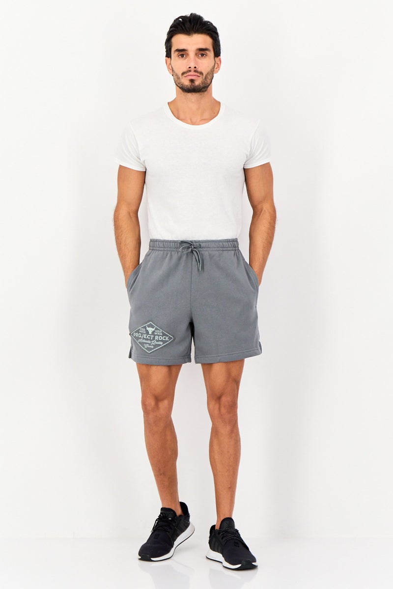 UNDER ARMOUR Men Project Rock Loose Fit Training Shorts, Grey - Image 3