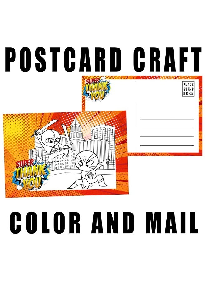 Disney Studios Spiderman Stickers Activity Set - Bundle Includes Spiderman Stickers, Spiderman Coloring Book, Superhero Door Hanger, Thank You Card Craft - Image 4