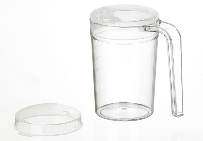 Homecraft Shatterproof Clear Mug Spill proof Drinking Cup For Eldery Children or those with Weak Grip and Arthritis - Image 5